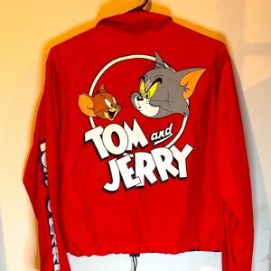 Red and Black Windbreaker for Men